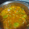 El cooksnap de sukei cuando hizo Sopa de Setas y Flor de Calabaza.