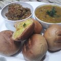 Anuradha's cooksnap of when they made Dal Bati Churma.