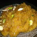 Anjana Sahil Manchanda's cooksnap of when they made Moong Dal halwa.