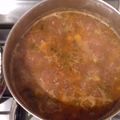 El cooksnap de Anayeli Zamarripa cuando hizo Sopa de verduras con carne molida.