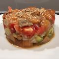 El cooksnap de Iban cuando hizo Tartar de salmón.