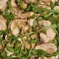 El cooksnap de Merche cuando hizo Carpaccio de Portobello con salsa de pistacho y romero.