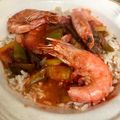 Cooksnap από Angeliki Geormpalidou στη συνταγή Γαρίδες με κόκκινη σάλτσα λαχανικών και καστανό ρύζι