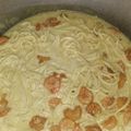 El cooksnap de Vanesa Acosta cuando hizo Pastas con camarones y crema de leche.