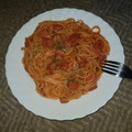El cooksnap de Elsa cm cuando hizo Spaghetti con tomate y chorizo.