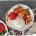 کوک اسنپ مهربانو بعد از امتحان کردن جوجه کباب مکزیکی.