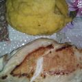 El cooksnap de Marcela cuando hizo Pechugas de pollo rellenas con jamón y queso, con puré mixto .