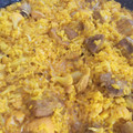 El cooksnap de alvamar manualidades cuando hizo Paella de costillas de cerdo y coliflor.