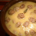 El cooksnap de Carlos cuando hizo Albóndigas en salsa rubia con cebolla y champiñones.