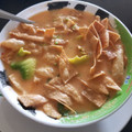El cooksnap de Elena Benavides cuando hizo Sopa de tortilla.
