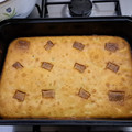 El cooksnap de Mel🌺 cuando hizo Brownie de chocolate blanco o "blondie".