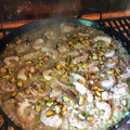 El cooksnap de David Cepeda cuando hizo Paella de mariscos.