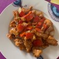 El cooksnap de Laura cuando hizo Pechuga de pollo tipo agridulce.