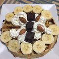 El cooksnap de Jenny Mellado cuando hizo Waffle de banano.