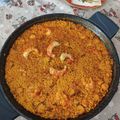 El cooksnap de Borja Rodriguez cuando hizo Paella de pulpo y gambones.