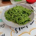 El cooksnap de Kathy Laborde Inostroza cuando hizo Fideos integrales con pesto de espinacas.