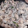 El cooksnap de Ainara Roca cuando hizo Cocochas de bacalao y gulas.