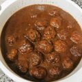 El cooksnap de Liliana cuando hizo Albóndigas con salsa de ciruelas.