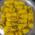 Kinjal Kukadia's cooksnap of when they made ખાંડવી (khandvi recipe in gujrati).