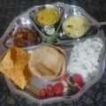 Sandhya Chourey's cooksnap of when they made Rajasthani Dal Bati Churma.