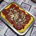 El cooksnap de Adriana Aguirre cuando hizo Polenta Rellena de jamón y queso 🧀.