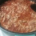 El cooksnap de Adriana Garcia cuando hizo Tinga de pollo.