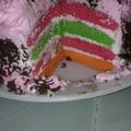 Cooksnap dari Aisyah Sekar untuk resep Rainbow cake kukus with fruit