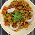 kavya goel's cooksnap of when they made Soya bhurji.
