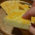 El cooksnap de Camila cuando hizo Fainá de choclo y queso.