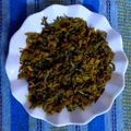 Dolly Kachhwani's cooksnap of when they made Karele ke chilke ki sabji.