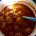 El cooksnap de Vero Tome cuando hizo Albóndigas en salsa roja (chile ancho).