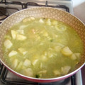 El cooksnap de Gina Gutierrez cuando hizo Pechugas de pollo en salsa verde con papas.