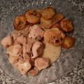 El cooksnap de Solcito cuando hizo Pechugas de pollo al champiñón.