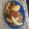 El cooksnap de LLEONEL AARAUJO cuando hizo Soufflé de huevas y filete de pescado. Puré, arroz y caraotas rojas.