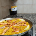El cooksnap de Gio cuando hizo Paella de marisco.