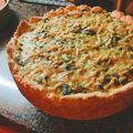 El cooksnap de Marcela Riveròn cuando hizo Tarta de puerros y zanahorias con masa casera.