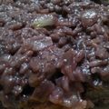 El cooksnap de Mariano Pondal cuando hizo Risotto de chorizo y vino tinto.