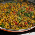 El cooksnap de Juanjo García cuando hizo Arroz con soja texturizada y acelgas.