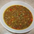 El cooksnap de Cristina Cryss cuando hizo Sopa de lenteja Pardina y judía plana - vegano.