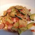waikoable's cooksnap of when they made ズッキーニとトマトのコンソメスパゲティ.