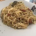 El cooksnap de Ainoa Doñas cuando hizo Espaguetis aglio e olio.