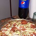 El cooksnap de Maria cuando hizo Pizza con salame y queso sardo 😍😋🍕.
