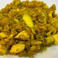 El cooksnap de Marta cuando hizo Calabacín con pollo y cúrcuma.