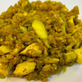 El cooksnap de Marta cuando hizo Calabacín con pollo y cúrcuma.