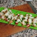 El cooksnap de Alejandro Serrano cuando hizo Brochetas de pollo marinado con crema de cacahuete y especias.