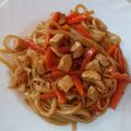 El cooksnap de Miguel cuando hizo Tallarines con “pollo teriyaki”.