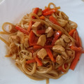 El cooksnap de Miguel cuando hizo Tallarines con “pollo teriyaki”.