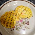 Raven's cooksnap of when they made Waffle Iron Egg Omlette.
