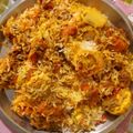 Bibhasini Patra's cooksnap of when they made Egg Briyani with Raita.