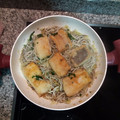El cooksnap de Genis 62 cuando hizo Merluza al ajillo con gulas y setas.